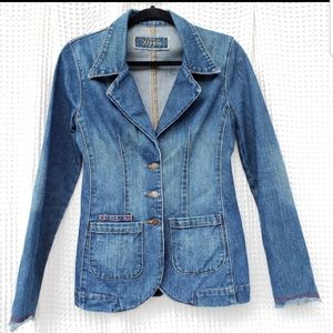 Boho denim blazer with flared sleeves Size S